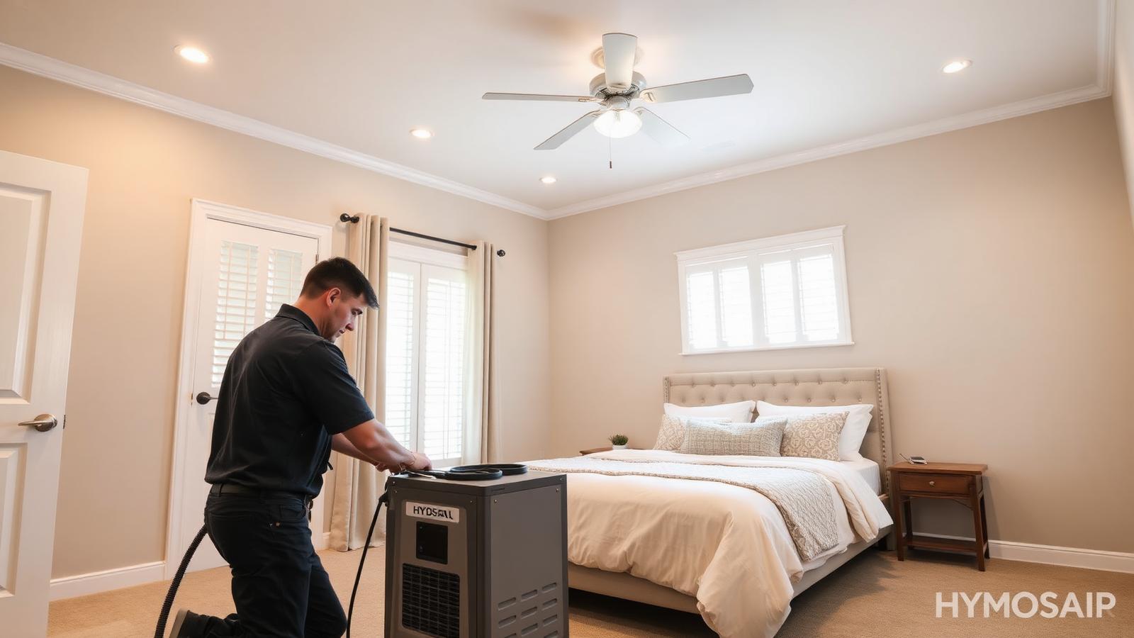 Bayline crew performing residential odor removal in Tampa Bay